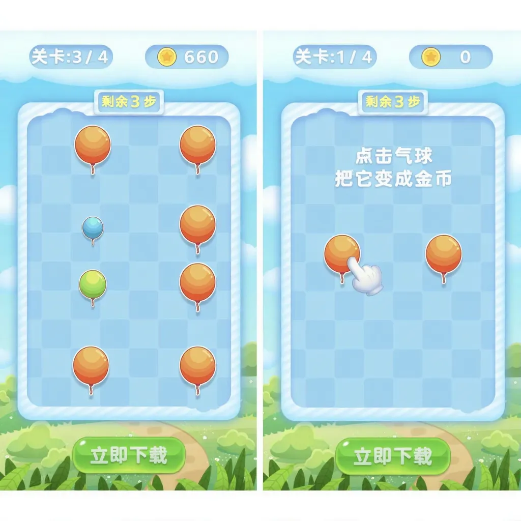 cocos源码 气球大消除demo cocos creator小游戏源码