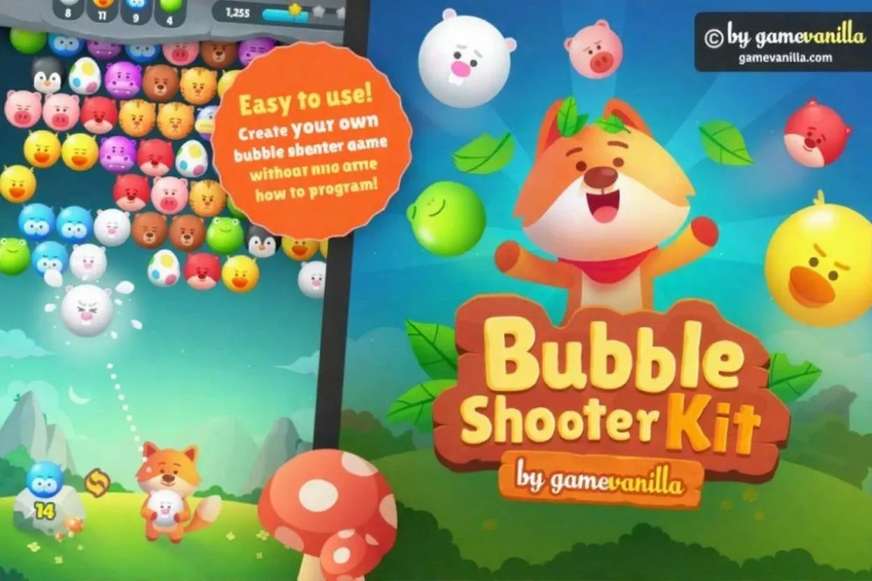 Unity Bubble Shooter Kit 2.5.0 泡泡龙射击游戏模板源码
